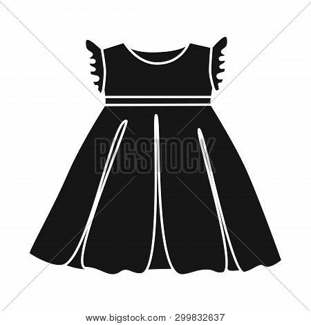 Vector Illustration Of Dress And Child Sign. Collection Of Dress And Cute Stock Symbol For Web.