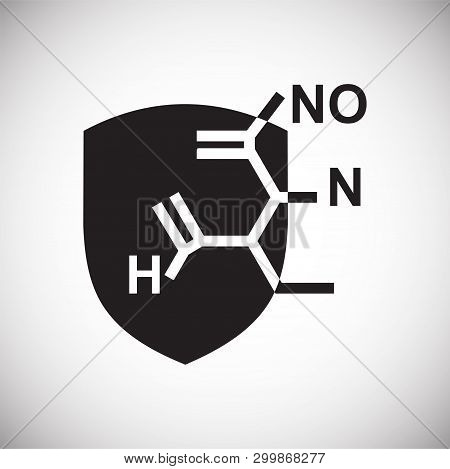 Molecula Icon On Background For Graphic And Web Design. Simple Vector Sign. Internet Concept Symbol 