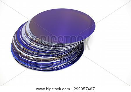 Silicon Wafers Of Purple Color In Stock