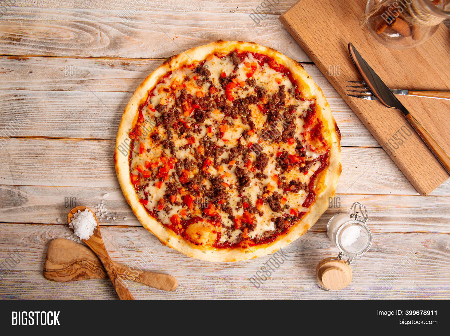 Minced Meat Pizza On Image & Photo (Free Trial) Bigstock