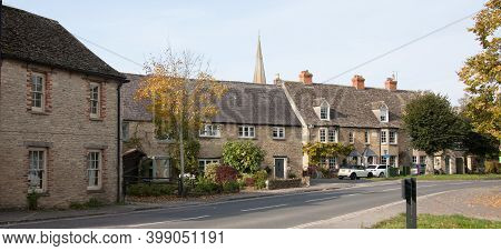 Views Of Rows Of Houses In Bampton, Oxfordshire In The Uk, Taken 19th October 2020