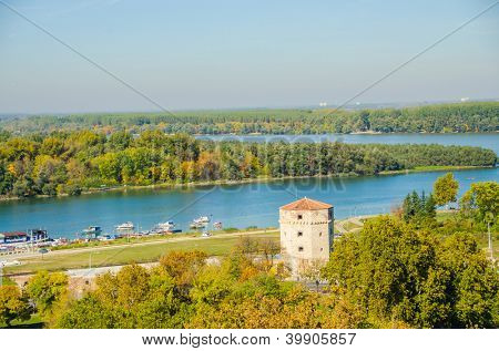 Belgrade, Serbie - confluent des fleuves Danube et la Sava