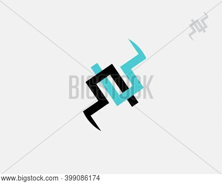 Letter N And U Energy Logotype On White Background In Vector Illustration
