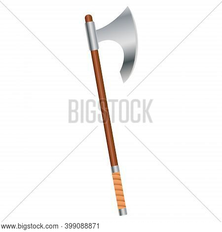 Medieval Double Bit Axe Battle Axe, Vector Illustration