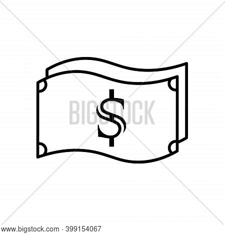 Paper Currency Dollar. Finance Dollar Vector Stock Illustration Isolated On White Background Eps10