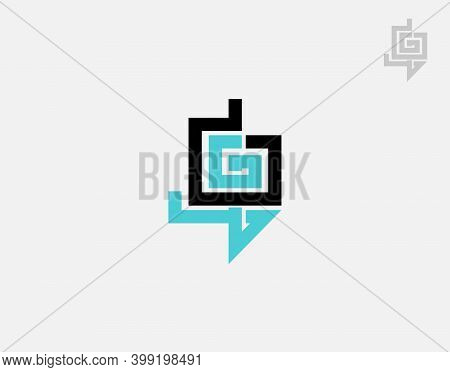 Letter Gg Hakuna Matata Logotype On White Background In Vector Illustration