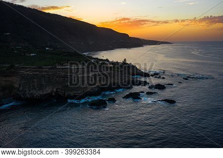 Aerial View Of Punta Del Guindastes During The Sunset, Tenerife
