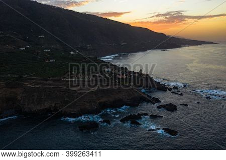 Aerial View Of Punta Del Guindastes During The Sunset, Tenerife