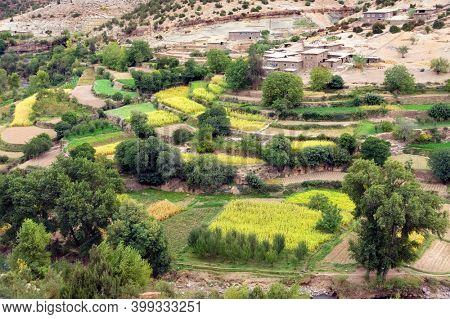 Village in the Atlas mountains, Morocco, Africa