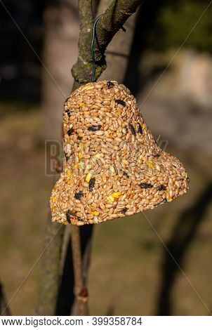Bell From Various Grains, A Delicacy For All The Birds In The Garden