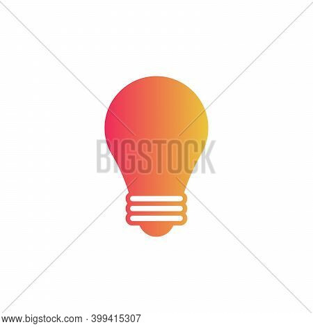 Light Bulb Icon On White Background Stock Vector Illustration