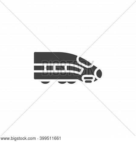 Bullet Train Vector Icon. Filled Flat Sign For Mobile Concept And Web Design. High Speed Train Glyph