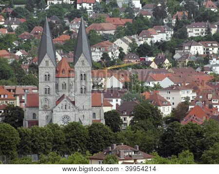 Würzburg met Adelbero kerk
