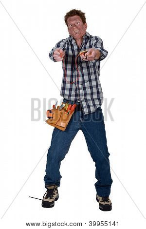 전기 충격 으로부터 고통 받는 사람