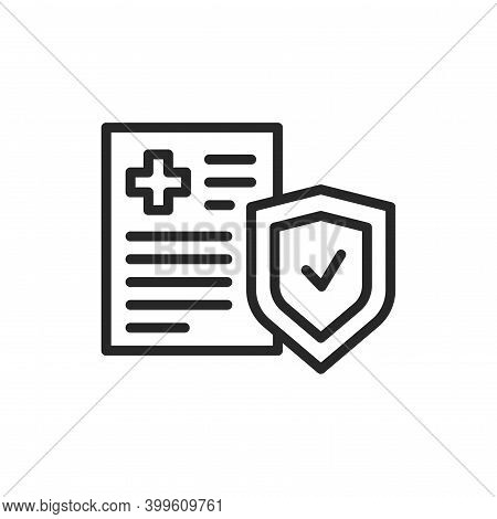 Health Insurance Color Line Icon. Isolated Vector Element.