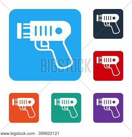 White Police Electric Shocker Icon Isolated On White Background. Shocker For Protection. Taser Is An