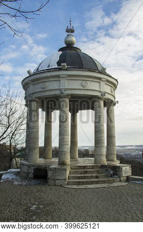 Aeolus Harp Wintertime On Mashuk Mountain. Pyatigorsk Landmarks And Monuments, Northern Caucasus, Ru