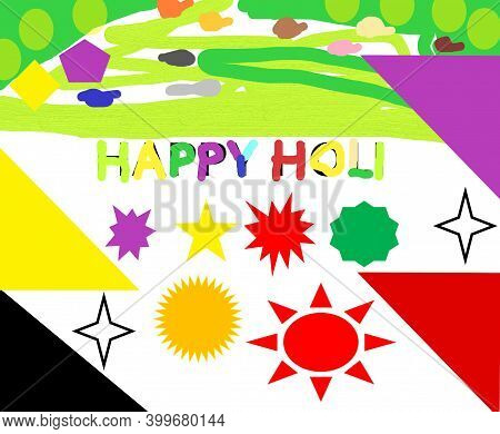 Happy Holi With Colour Full Holi Background.
