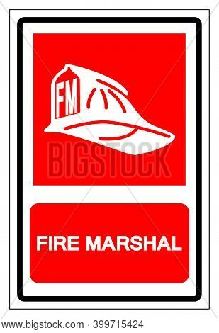 Fire Marshal Symbol Sign ,vector Illustration, Isolate On White Background Label .eps10