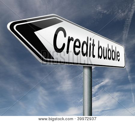 mercado financiero económico de la burbuja en la crisis de crédito debido a la especulación y el Banco de la inflación