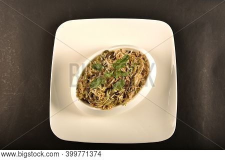 Chicken Biryani Of Bengal Served With Salad And Raita