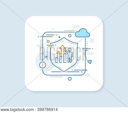 Employee Results Line Icon. Abstract Vector Button. Work Result Sign. Statistics Chart Symbol. Emplo