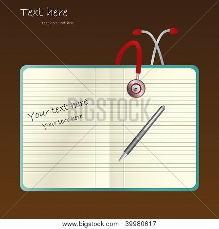 Medical Notes And Stethoscope