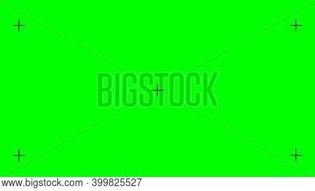 Green Screen, Chromakey Background. Vfx Motion Tracking Markers. Chroma Key Background For Keying, M