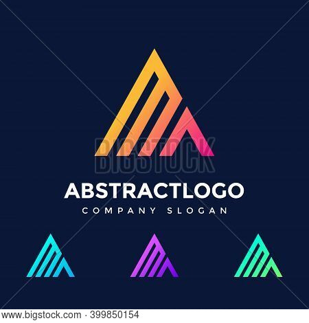 Ma Logo Design - Letter Ma Icon Template Elements - Ma Initial Intro - Triangle Shape With The Ma Al