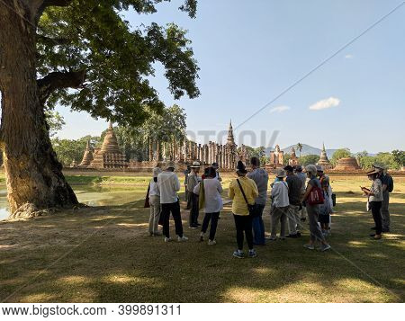 Sukhothai Thailand-28 November 2020:wat Mahathat Temple, Sukhothai Province Is A Temple In The Area 