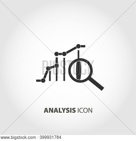 Marketing Data Analytics, Analyzing Statistics Chart, Magnifying Glass With Stock Market Graph Figur