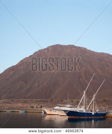 Boats And Yachts Are In The Harbor