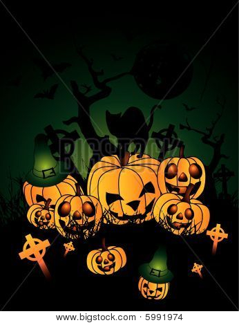 Halloween pumpkin-vector