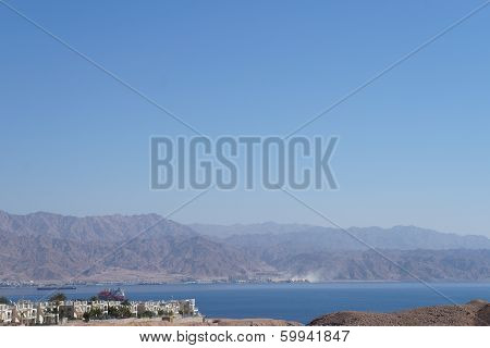 View to the Eilat gulf and Aqaba