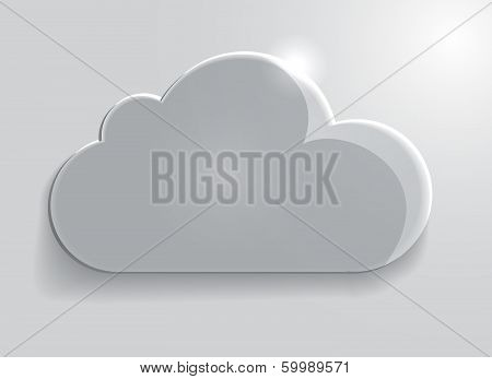 Vector Cloud Vector Water Lily on the grey background