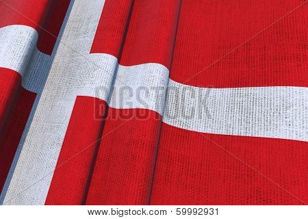 Denmark Waving Canvas Flag