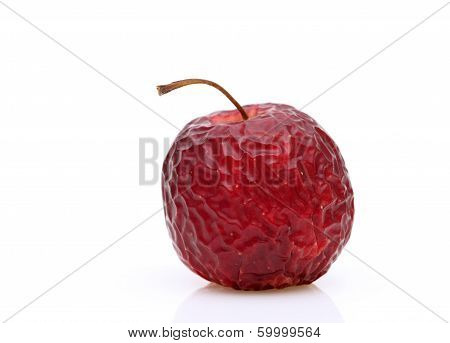 Wrinkled red apple
