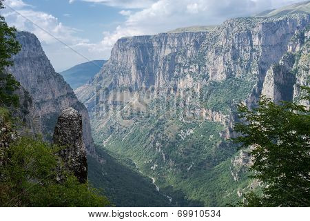 Vikos Gorge In Zagoria, Greece.