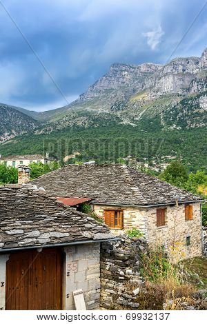Beautiful View Of The Historic Town Of Papigo In Zagori Area, Northern Greece.
