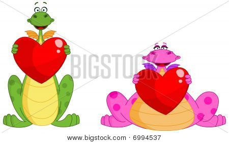 Söta Dragons Valentine