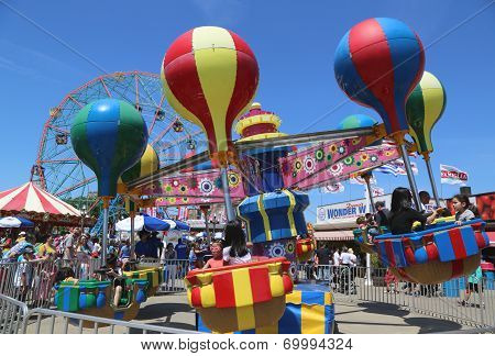 Kids ride at Coney Island Luna Park