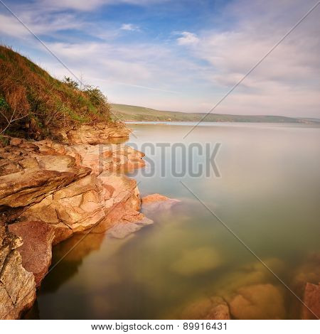 Razelm lake in spring, Romania