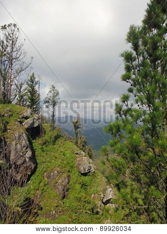 high in the mountains