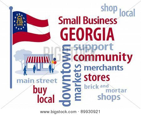 Small Business Georgia, The Peach State Flag