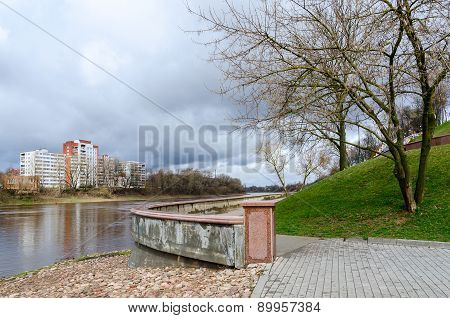 Embankment Of Zapadnaya Dvina In Spring, Vitebsk