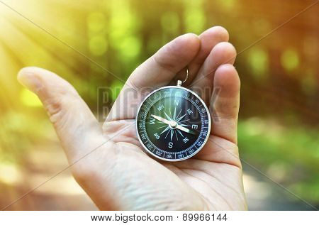 Compass in the hand