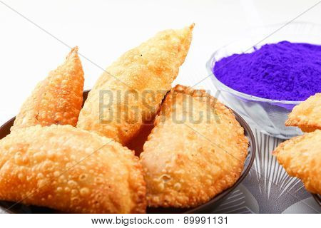 Holi Color With Gujiya
