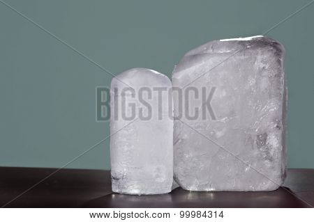 Two Ecologic Deodorant Crystal In Green Background