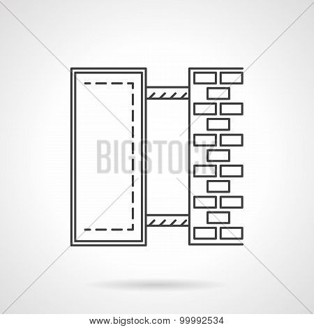 Wall lightbox line vector icon