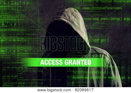 faceless hooded anonymous computer hacker